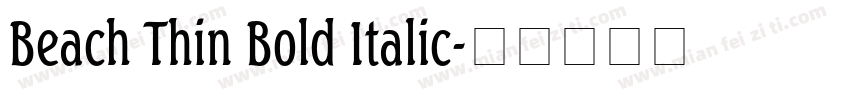 Beach Thin Bold Italic字体转换